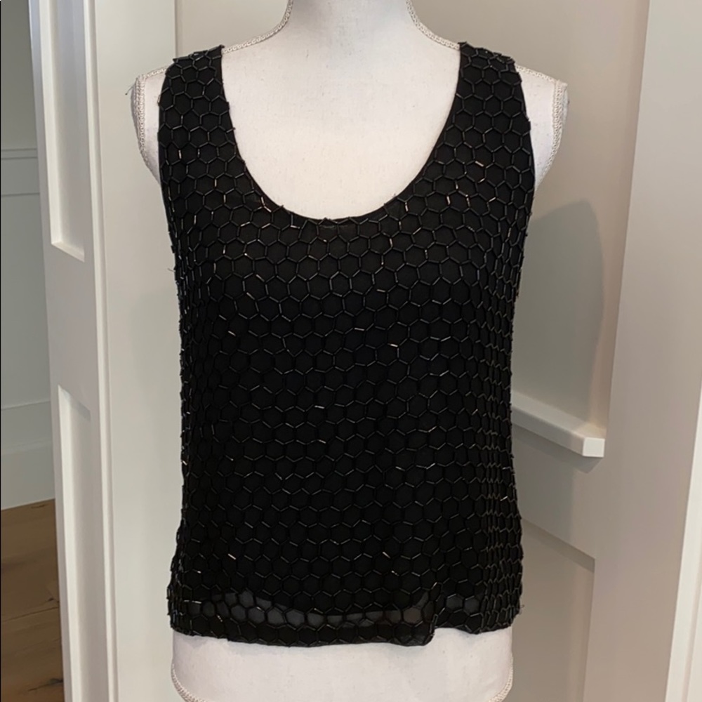MLV Henley Beaded Top